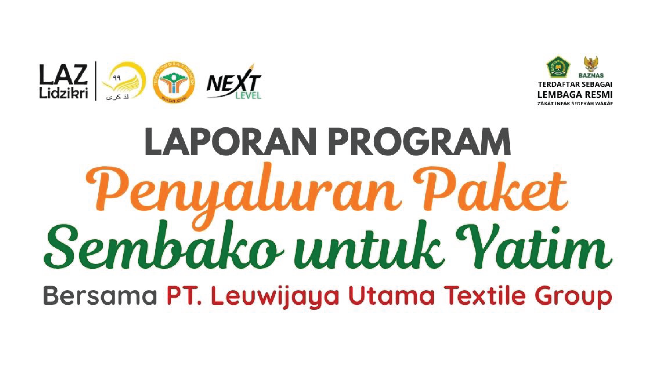 Laporan Program Penyaluran Paket Sembako untuk Yatim
